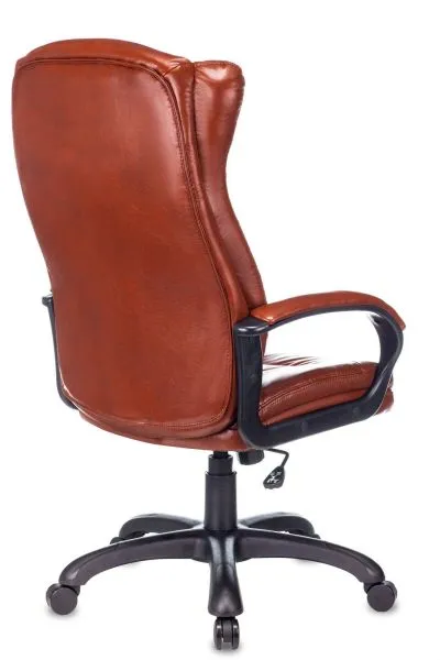 Кресло руководителя Бюрократ CH-879N коричневый Boroko-37 экокожа крестов. пластик