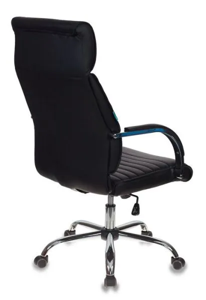 Кресло руководителя Бюрократ T-8010SL черный экокожа крестов. металл хром