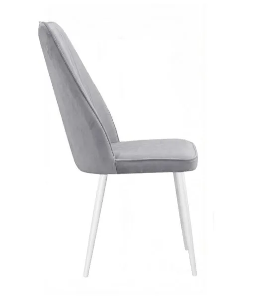 Стул DikLine 327 поворотный B22 GREY, ножки белые