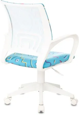 Кресло детское Бюрократ BUROKIDS 1 W голубой Sticks 06 крестов. пластик пластик белый