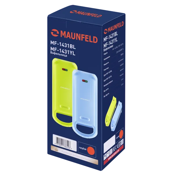 Вафельница MAUNFELD MF-1431 Голубой