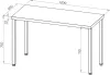S00449 Ингар 1/ТТ стол письменный 120x75x55, белый