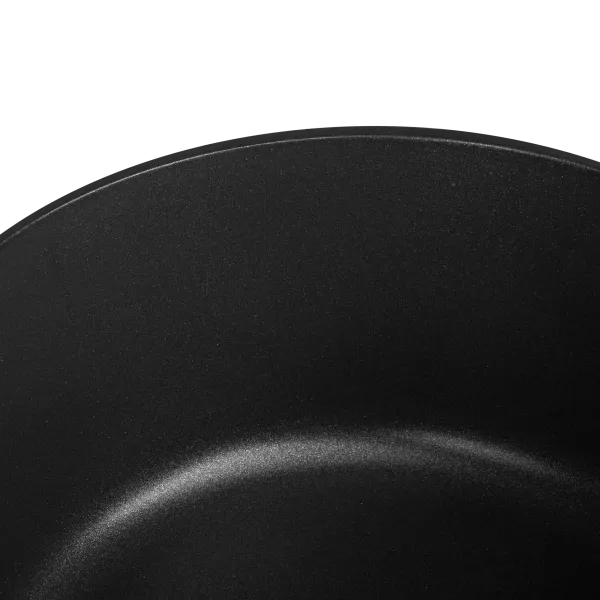 Кастрюля  с крышкой MAUNFELD AURORA MF20ARR1CS из литого алюминия, 20*10 см Черный