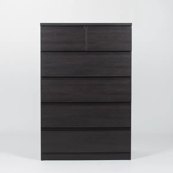 Комод МАЛЬТА высокий с шестью выдвижными ящиками, цвет Дуб Венге