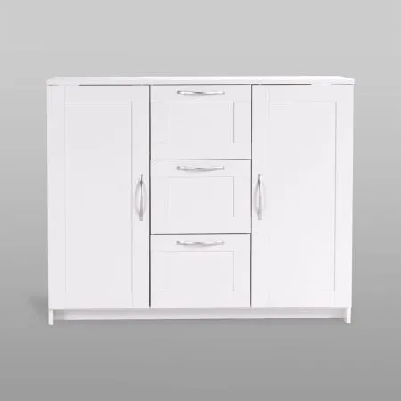 2.02.03.340.1 СИРИУС тумба 2 двери и 3 ящика 117х95 белая RU