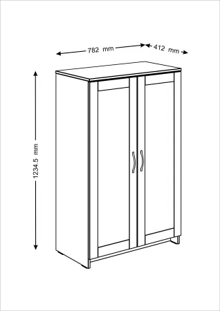 2.02.03.310.5 СИРИУС тумба 2 двери 78х123 Дуб Венге RU