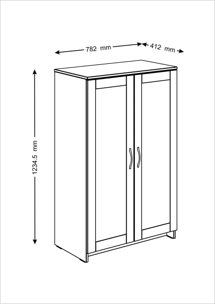 2.02.03.310.1 СИРИУС тумба 2 двери 78х123 белая RU