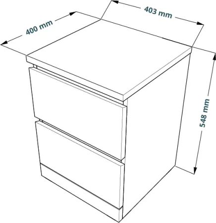 S01040 Варма 2 комод 40х54х40, серый