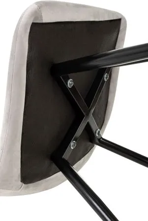 Стул для дома Бюрократ CH-K1_4 комплект 4шт св.серый Holland 09 металл черный на ножках (CH-K1_1/HL09_4)