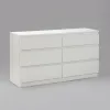 2.03.02.080.1 КАСТОР комод 6 ящиков RU белый