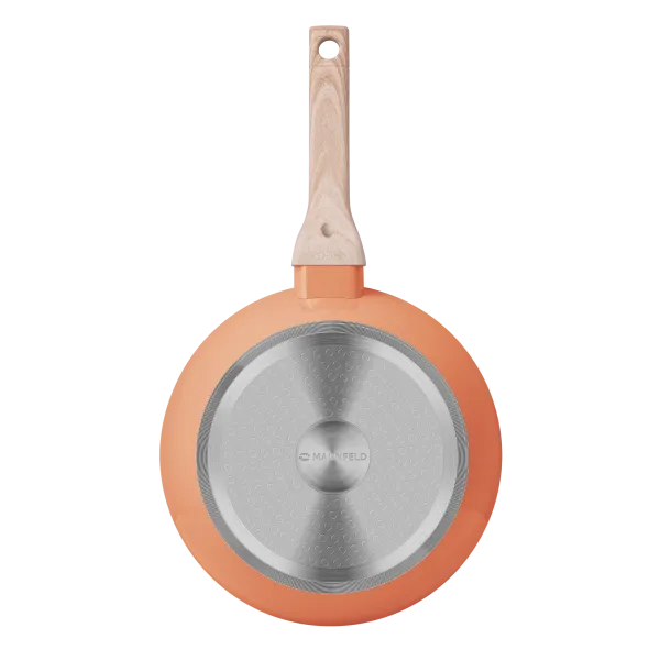 Сковорода глубокая MAUNFELD MARTA MDP24FA06CL из кованого алюминия, 24 см Коралловый