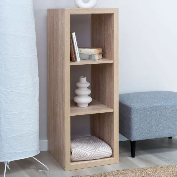 S00616 Фора 3 стеллаж 112х41х38, дуб беленый