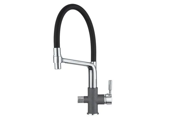 0075, ГРАФИТ (ЧЁРНО-СЕРЫЙ), СМЕСИТЕЛЬ КУХОННЫЙ