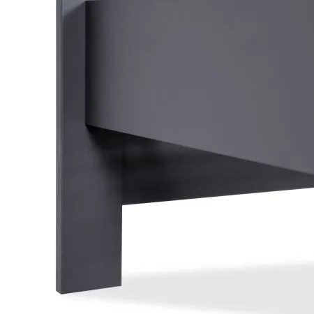 2.08.04.050.15 САГА кровать одинарная 90х200 серая/ясень