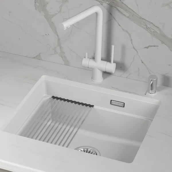 KS-5501iU, ЧЁРНЫЙ, кухонная мойка, кварц