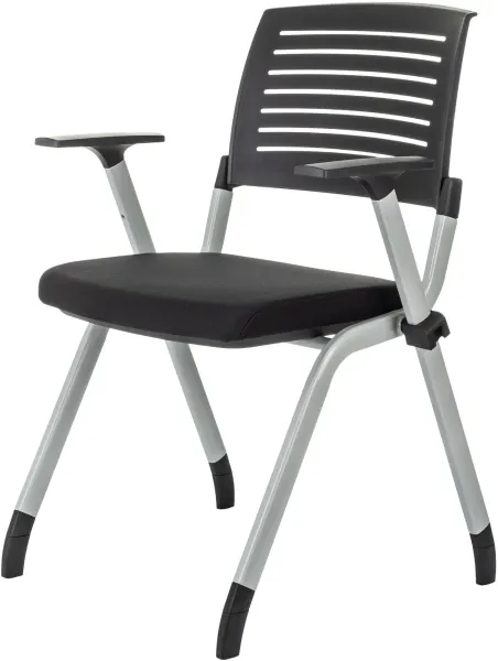 Стул Бюрократ X-Click черный на ножках металл серый