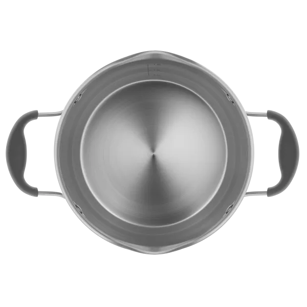 Кастрюля MAUNFELD LAURA MCS22S08GR из нержавеющей стали со стеклянной крышкой, 18 см, 2,2 л. Нержавеющая сталь