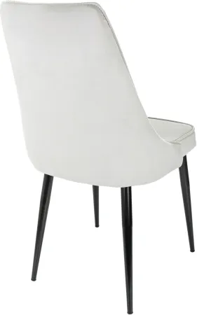 Стул для дома Бюрократ CH-K4_2 комплект 2шт св.серый Holland 09 металл черный на ножках (CH-K4_1/HL09_2)