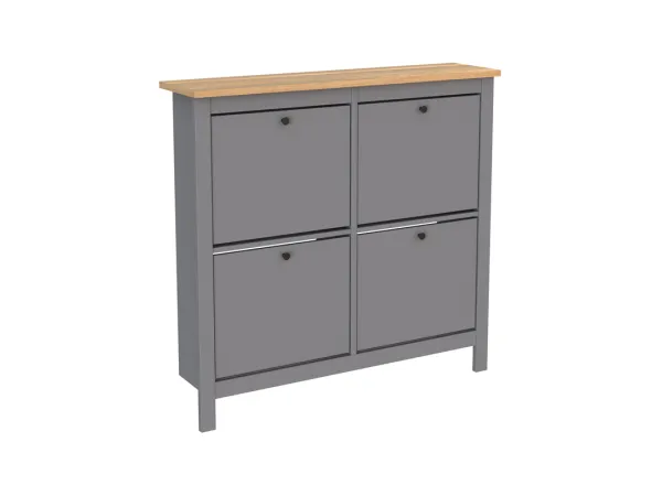 2.08.10.180.15 САГА тумба для обуви 113х108 серая/ясень