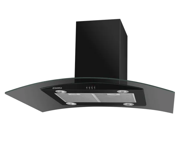 Кухонная вытяжка MAUNFELD Ancona PlusA Glass Isla 90 Черный