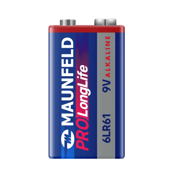 Батарейки MAUNFELD PRO Long Life Alkaline 9V(6LR61) MB9-BL1, блистер 1 шт.