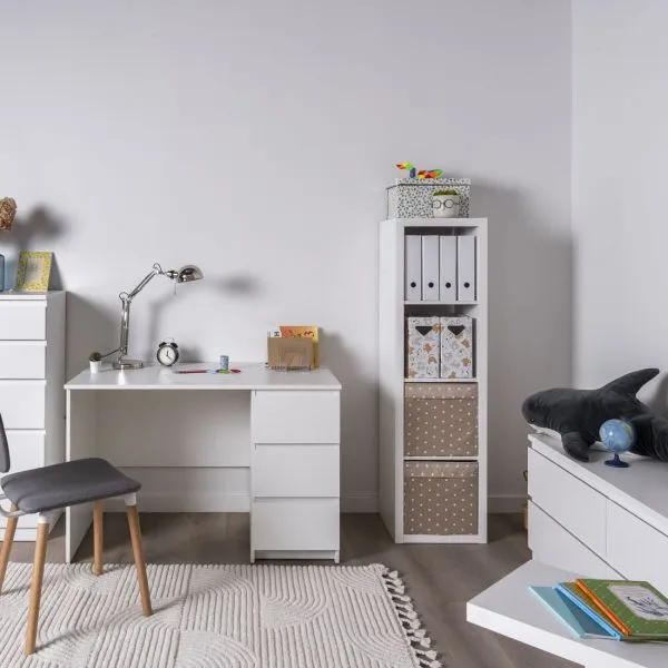 2.03.06.090.1 КАСТОР стол письменный 3 ящика 116х65 RU белый