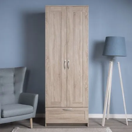 2.02.01.470.3 СИРИУС шкаф 2 двери и 1 ящик 78х59х220 сонома RU