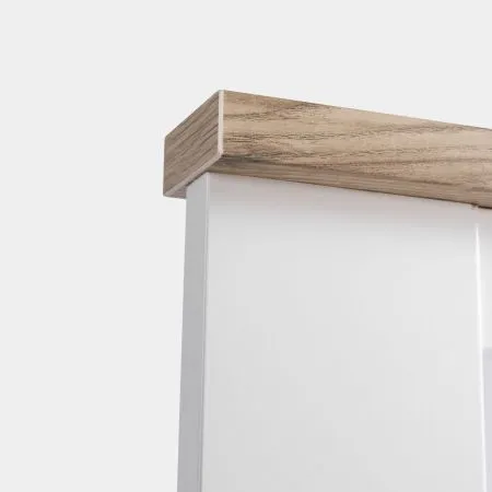 2.08.04.060.14 САГА кровать двойная 140х200 белая/ясень