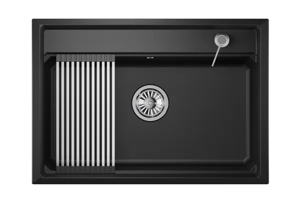 KS-7301, АРКТИК (БЕЛЫЙ), кухонная мойка, кварц