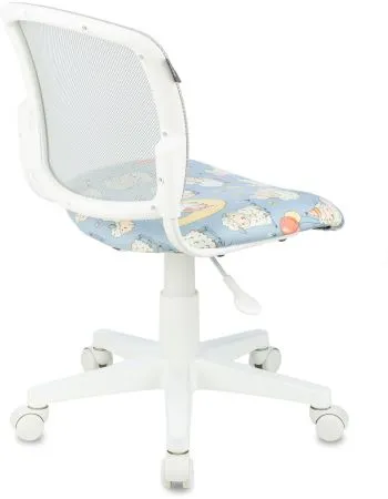 Кресло детское Бюрократ CH-W296NX светло-серый TW-02 овечки сетка/ткань крестов. пластик пластик белый