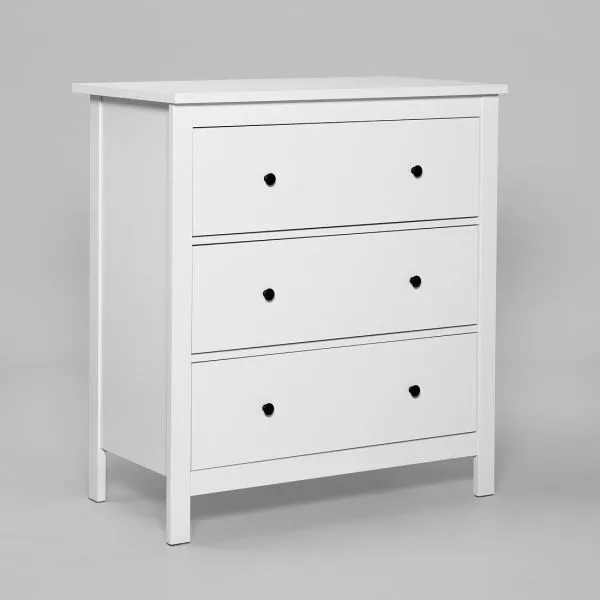 2.08.02.020.1 САГА комод 3 ящика белый