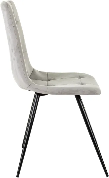 Стул для дома Бюрократ CH-K1 св.серый Holland 09 металл черный на ножках (CH-K1_1/HL09)