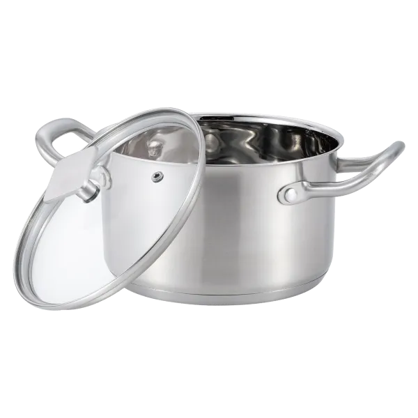 Кастрюля MAUNFELD FLORENCE MF26FR01CR из нержавеющей стали со стеклянной крышкой, 18 см, 2,6 л