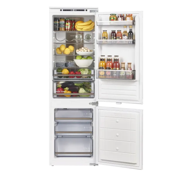 Холодильник-морозильник встраиваемый MAUNFELD MBF177NFWHGR Inverter Белый