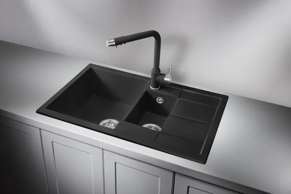 7802, ТУРМАЛИН, кухонная мойка, кварц