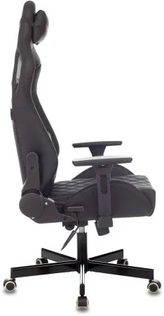 Кресло игровое Knight Outrider черный ромбик экокожа с подголов. крестов. металл