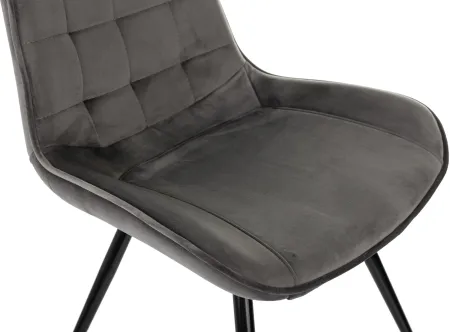 Стул для дома Бюрократ CH-K2 т.серый Holland 18 металл черный на ножках (CH-K2_1/HL18)