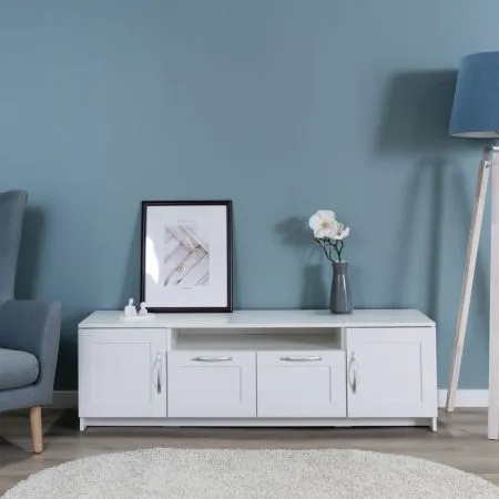 2.02.03.330.1 СИРИУС тумба 2 двери и 2 ящика 156х47 белая RU