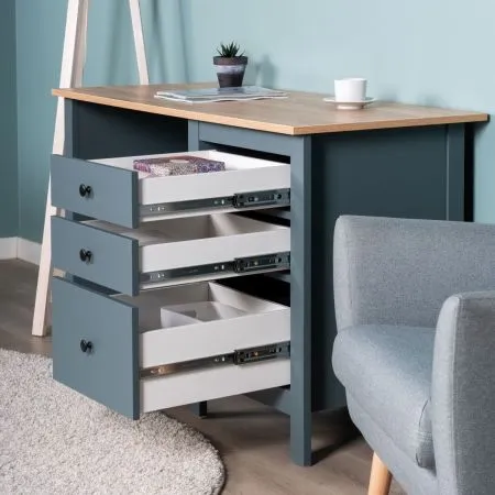 2.08.06.160.16 САГА стол письменный 120х56 темно-бирюзовый/ясень