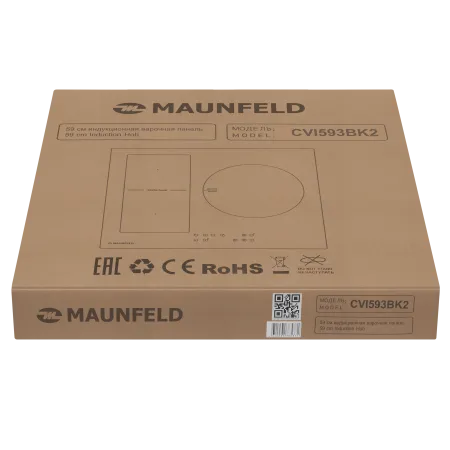 Индукционная варочная панель с объединением зон Bridge Induction MAUNFELD CVI593BK2 Черный