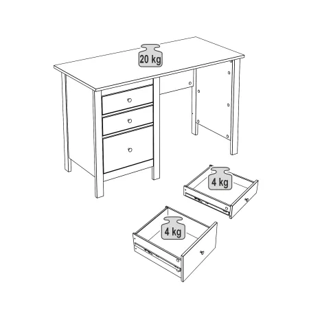 2.08.06.160.4 САГА стол письменный 120х56 серый