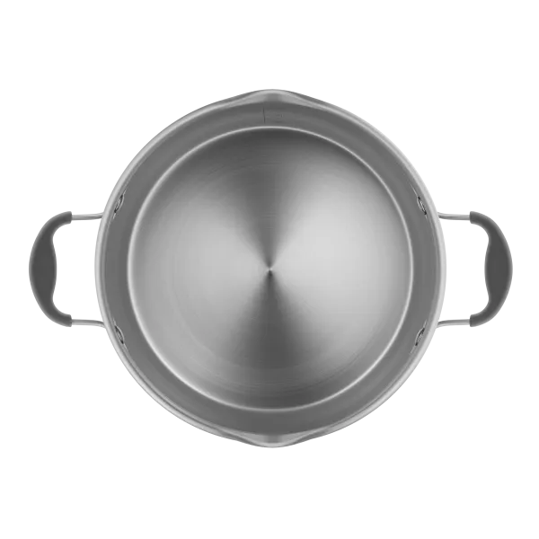 Кастрюля MAUNFELD LAURA MCS31S08GR из нержавеющей стали со стеклянной крышкой, 20 см, 3,1 л. Нержавеющая сталь