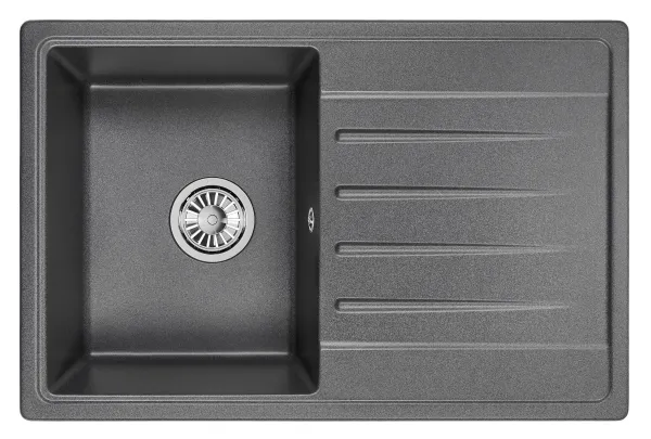 7602, БЕЛЫЙ, кухонная мойка, СтандАРТ кварц