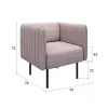 РИО Кресло тканевое розовое