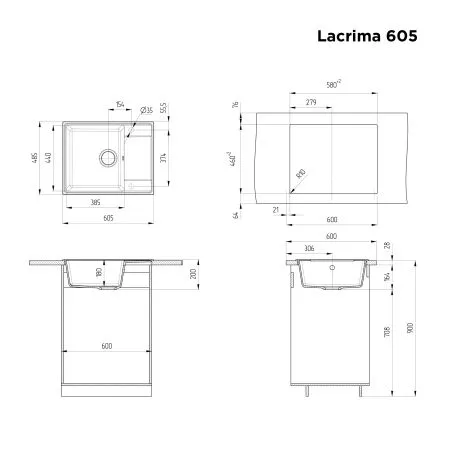 Lacrima 605 Черный