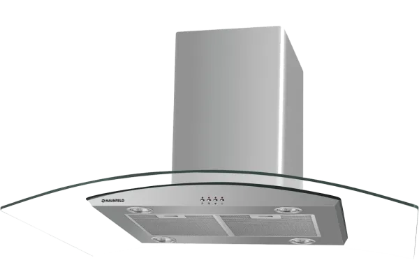 Кухонная вытяжка MAUNFELD Ancona PlusA Glass Isla 90 Нержавеющая сталь