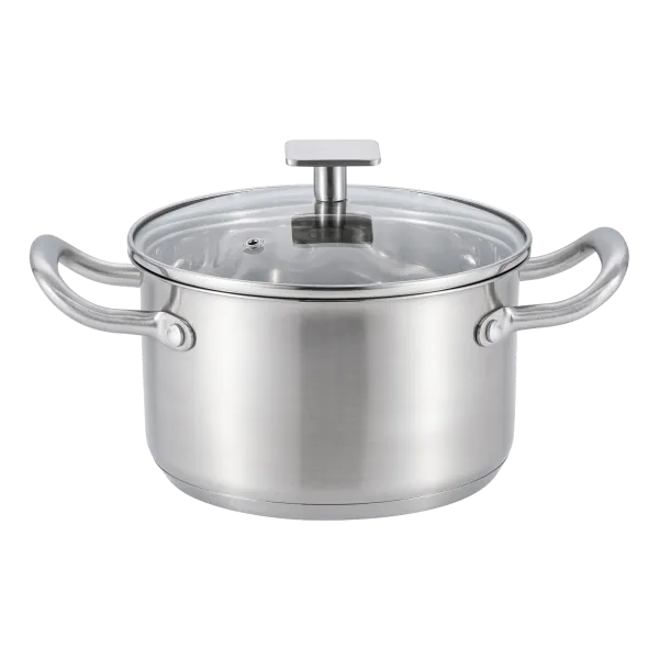 Кастрюля MAUNFELD FLORENCE MF26FR01CR из нержавеющей стали со стеклянной крышкой, 18 см, 2,6 л