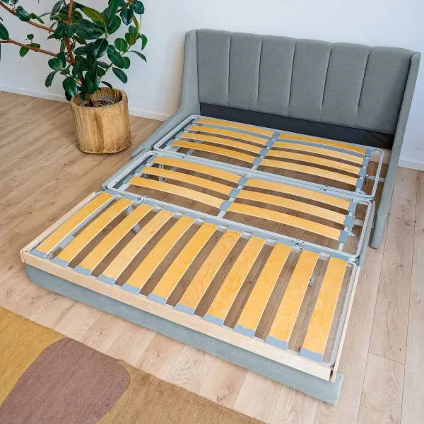 ВЕНЕЦИЯ Складная кровать светло-серая, 160