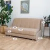 ВЕНЕЦИЯ Складная кровать светло-бежевая, 145