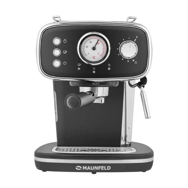 Кофемашина рожкового типа MAUNFELD MF-736BK Черный